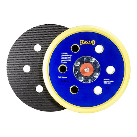 Uneeda Ekasand Sanding Disc Pad 6 Inch, 6 Holes Vented, Low Profile, 4-Rivet Hook & Loop P-101664